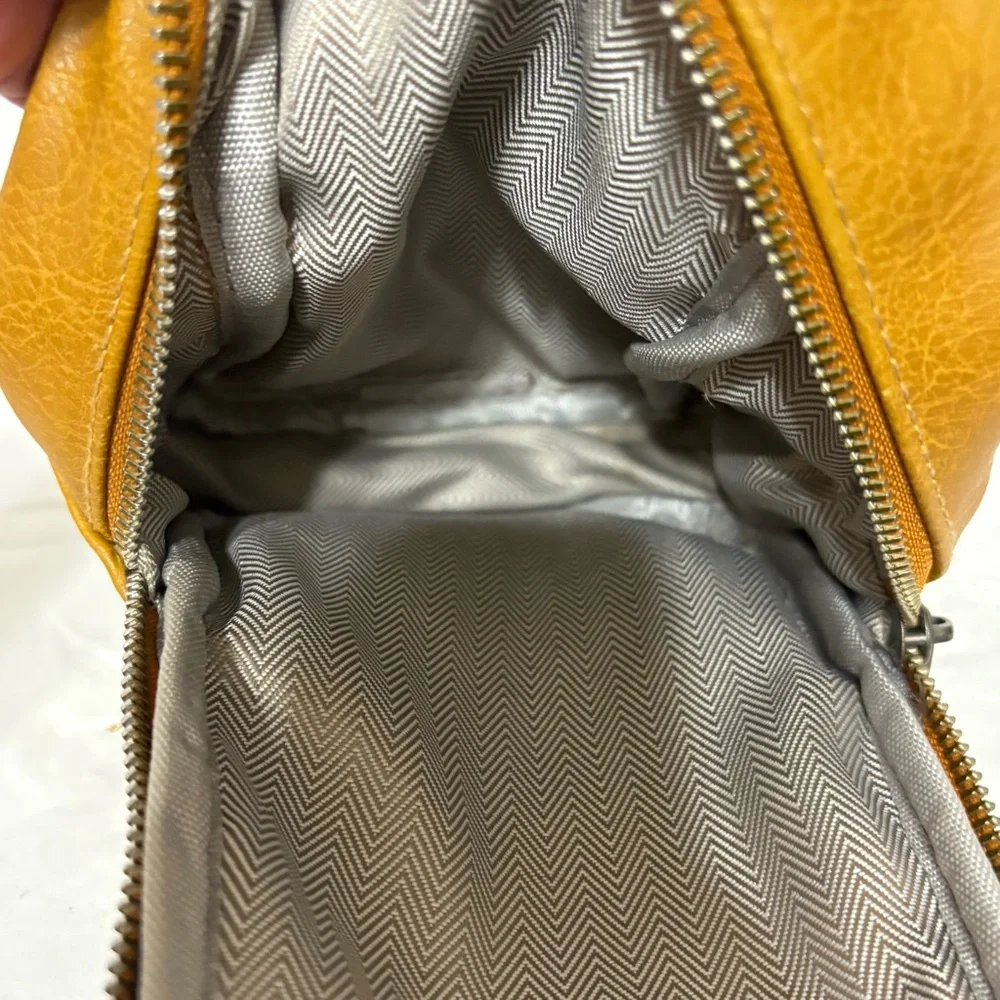 Stylish Mustard Sling Bag with Patterned Strap - Picture 4 of 6